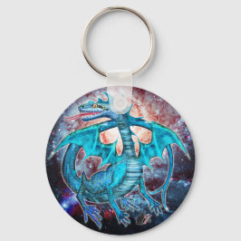 Turquoise Cosmic Dragon Keychain Schlüsselanhänger