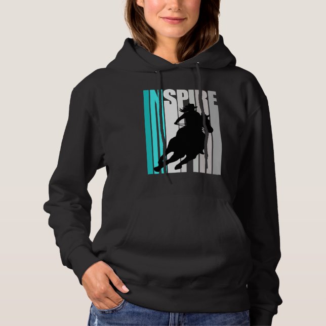 Turquoise Cowgirl Hat Rodeo Inspire Western Theme  Hoodie (Vorderseite)