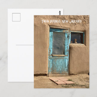 Turquoise Door Taos Pueblo Fotografie Postkarte