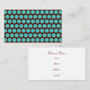 Turquoise Dots Business Cards Visitenkarte