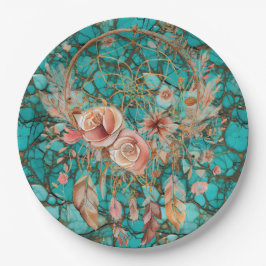 Turquoise Dream Catcher Pappteller