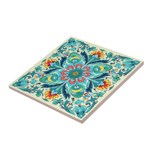 Turquoise Dream Iznik Fliese (Seite)