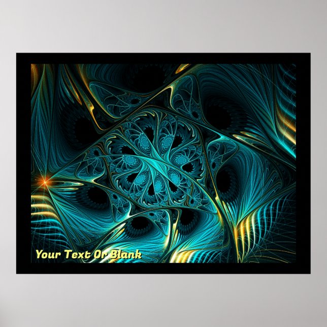 Turquoise Electric Poster (Vorne)