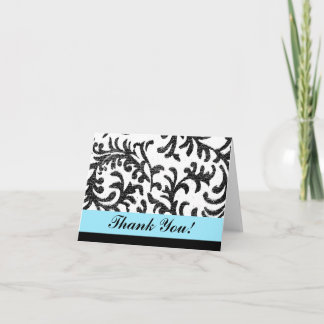 Turquoise Floral Vielen Dank Dankeskarte