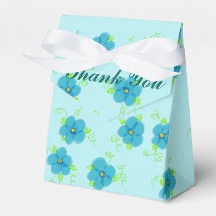 Turquoise Flower Envelope Favor Box Geschenkschachtel