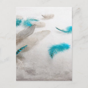 Turquoise Fluff Postkarte