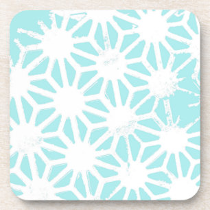 Turquoise geometric pattern getränkeuntersetzer
