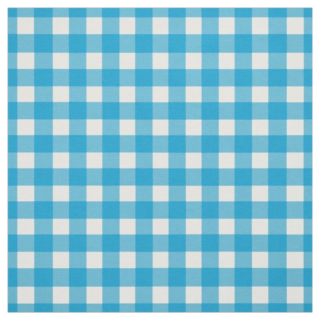 Turquoise Gingham Karo Stoff (Muster)