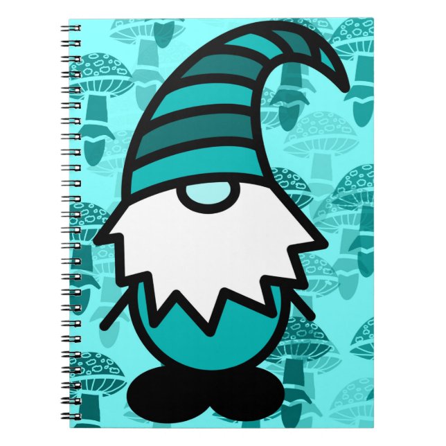 Turquoise Gnome Notizblock (Vorderseite)