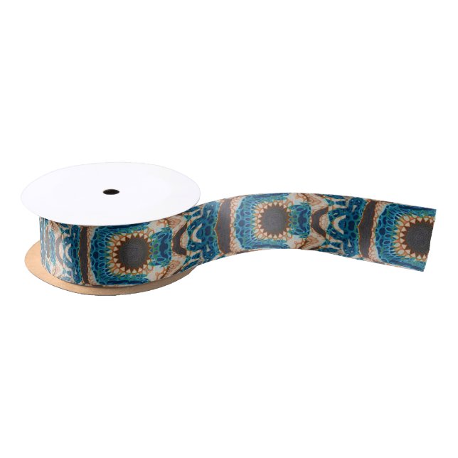 Turquoise Gold Sun Southwestern Art Satinband (Spule)