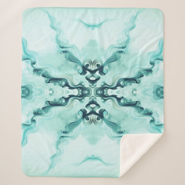 Turquoise Harmony – Artistic Duvet Cover Sherpadecke (Vorderseite)