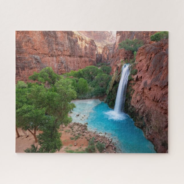 Turquoise Havasu Falls in Grand Canyon Puzzle (Horizontal)