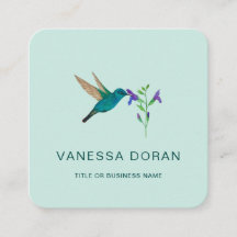 Turquoise Hummingbird Business Card