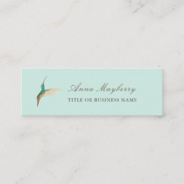 Turquoise Hummingbird Mini Business Card Mini Visitenkarte