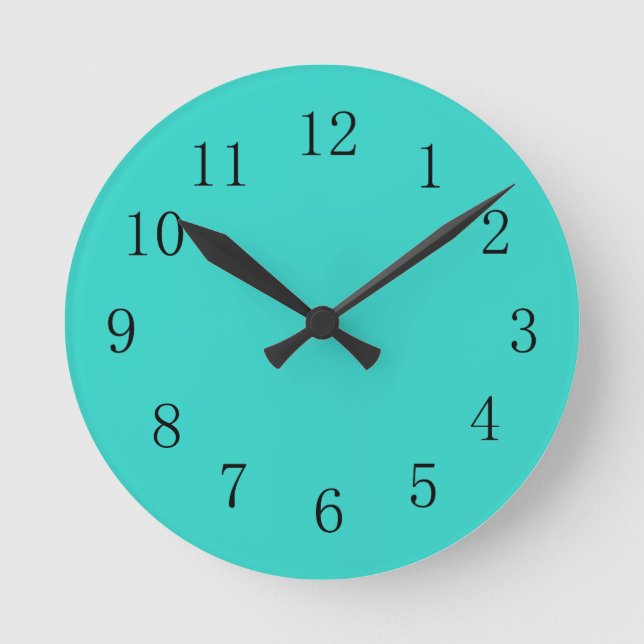 Turquoise Kitchen Kitchen Clock Runde Wanduhr (Vorderseite)