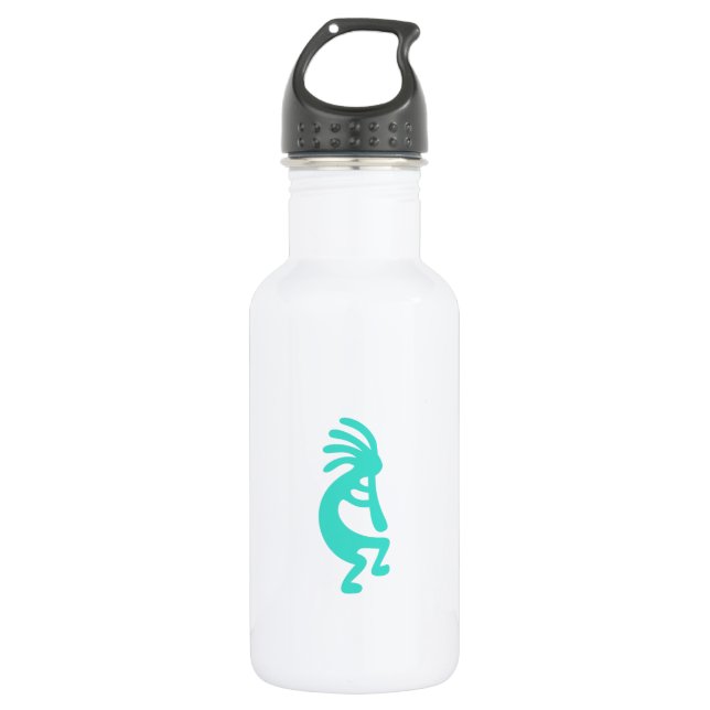 Turquoise Kokopelli Trinkflasche (Vorderseite)