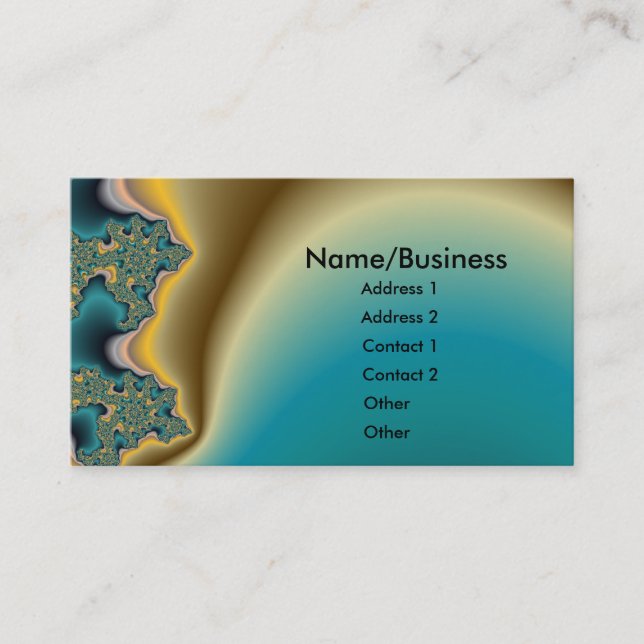 Turquoise Lake Business Card Visitenkarte (Vorderseite)