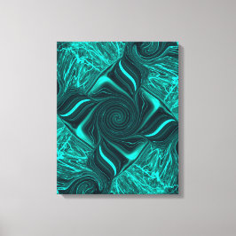 Turquoise Liquid Marble Abstract Art Leinwanddruck