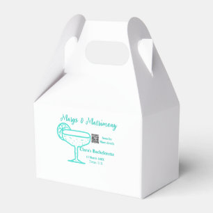 Turquoise Margs & Matrimone Junggeselinnen-Abschie Geschenkschachtel