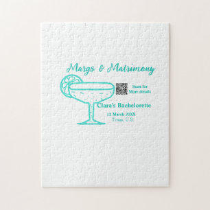 Turquoise Margs & Matrimone Junggeselinnen-Abschie Puzzle