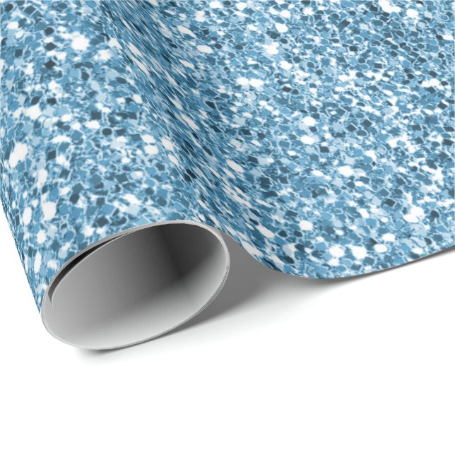 Turquoise Mermaid Glitzer       Geschenkpapier (Rolleneckpunkt)