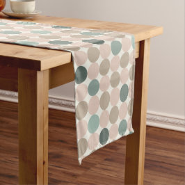 Turquoise Mocha Geometric Table Runner Großer Tischläufer