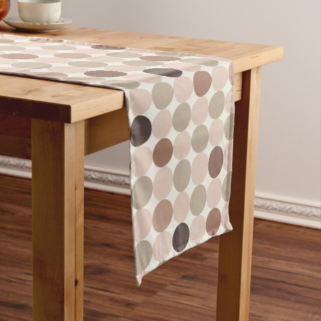 Turquoise Mocha Geometric Table Runner Großer Tischläufer (Beispiel)