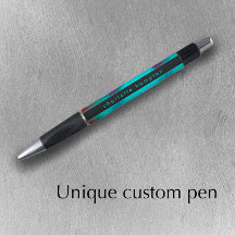 Turquoise Modern Unique Cool Groovy Personalized