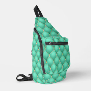 Turquoise Ogee Gold Diamant Tuftrockengemein Crossbody Bag