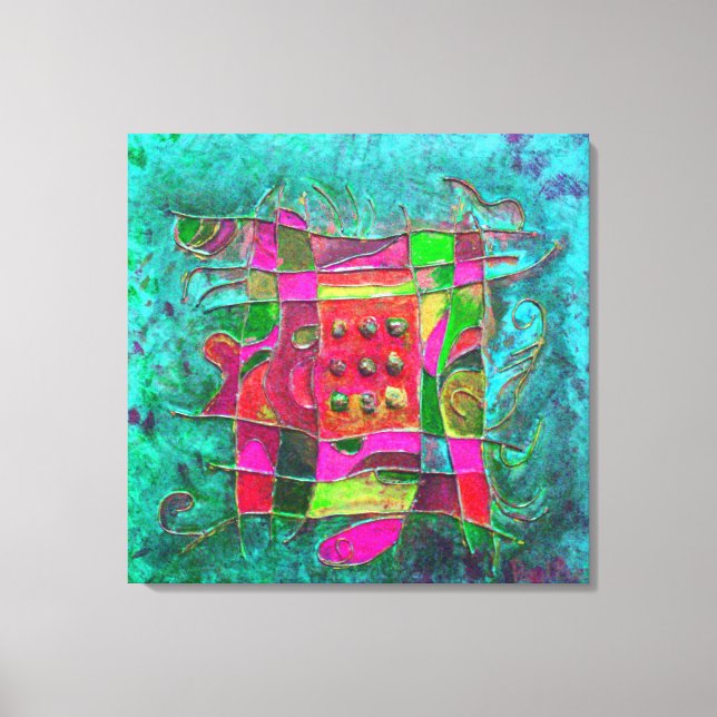 "Turquoise Opening" von Paul Buică Leinwanddruck (Vorderseite)