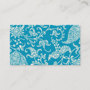 Turquoise Paisley Profil Visitenkarte