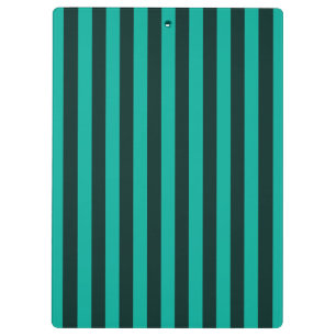 Turquoise Peacock Vertikale Streifen Klemmbrett