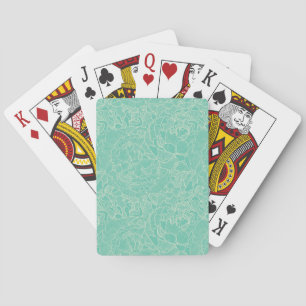 Turquoise-Peony-Muster Spielkarten
