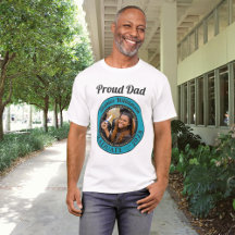 Turquoise Photo Modern Graduation Proud Dad