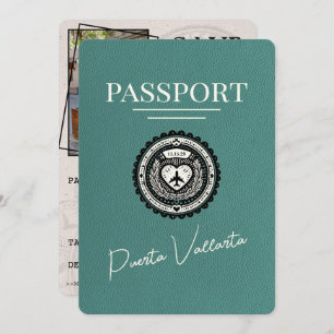 Turquoise Puerta Vallarta Pass Save The Date