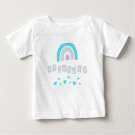 Turquoise Rainbow Princess Stars Baby Girl T - Shi Baby T-shirt