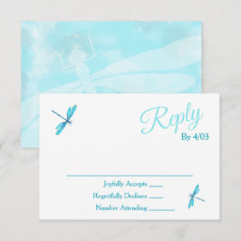 Turquoise RSVP Enclosure Cards Hinweiskarte