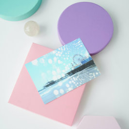 Turquoise Santa Monica Piderweb Postkarte