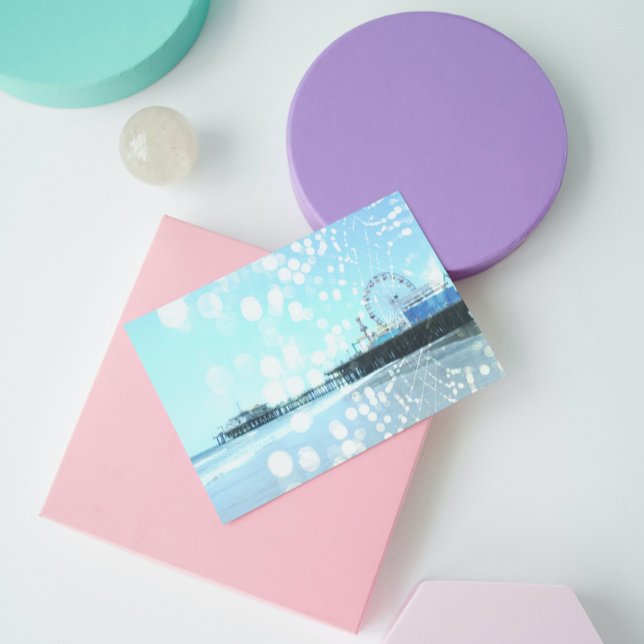 Turquoise Santa Monica Piderweb Postkarte (Von Creator hochgeladen)