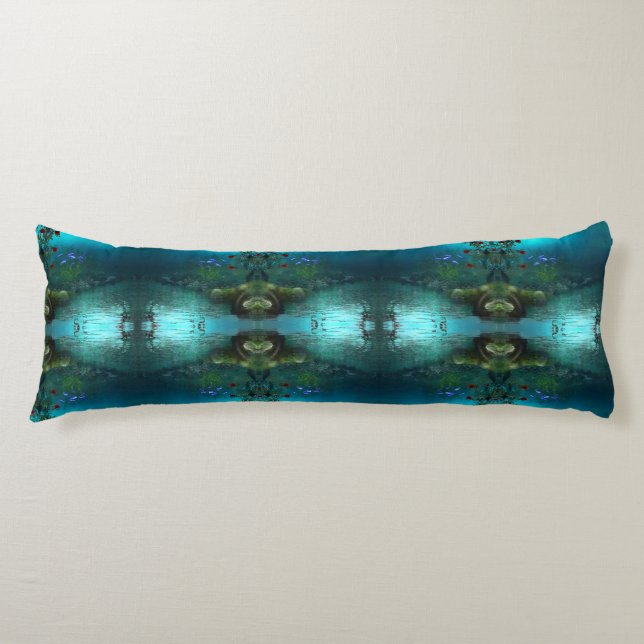 Turquoise Seitenschläferkissen (Vorderseite)
