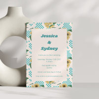 Turquoise Sonnenblumen Schachtel Retro Hochzeit