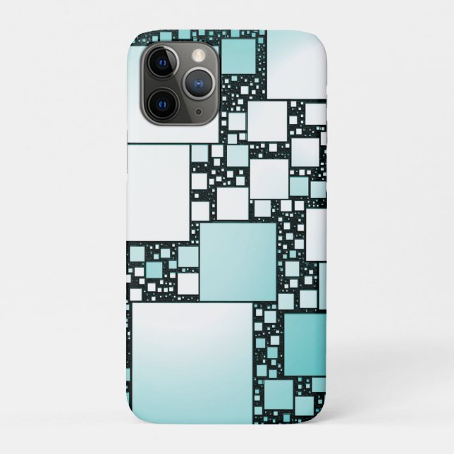 Turquoise Squared iPhone/iPad Case (Rückseite)