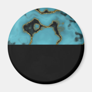 Turquoise Stone Gold und Black Magnet