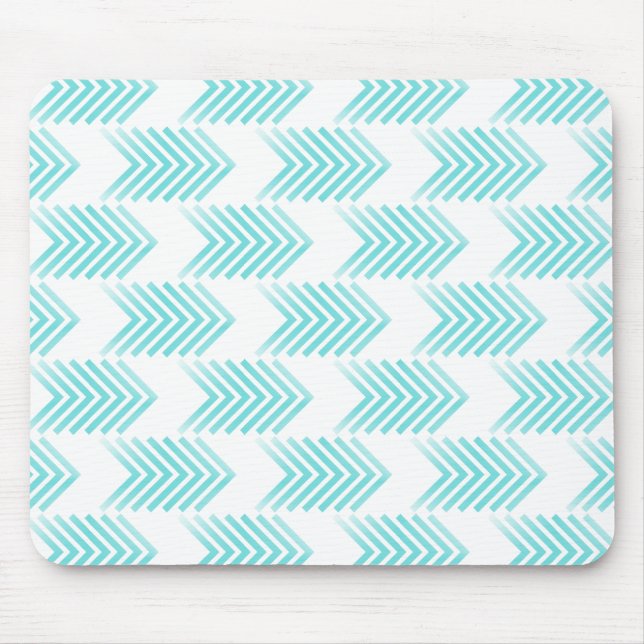 Turquoise Tribal Arrow-Muster Mousepad (Vorne)
