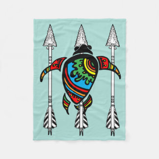 Turquoise Turtle Fleecedecke