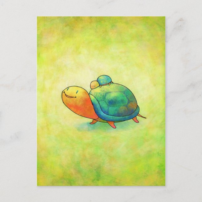 Turquoise Turtles Postcard Postkarte (Vorderseite)
