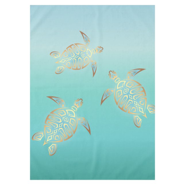 Turquoise Turtles Tischdecke (Vorderseite)