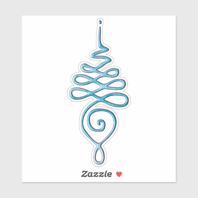 Turquoise Unalome  Aufkleber (Blatt)