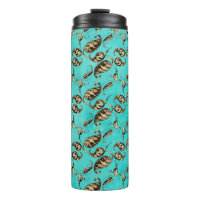 Turquoise und Gold Peacock Paisley