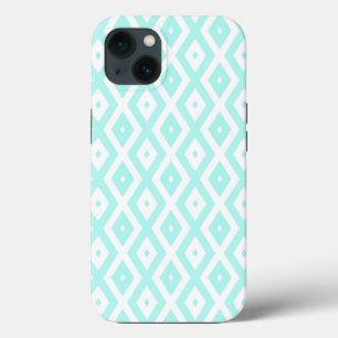 Turquoise und weiße Diamantmuster Case-Mate iPho iPhone Hülle